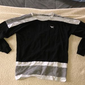 black and gray PINK sweater